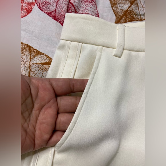 M- Cream Side Stripe Slim Leg Trousers - Picture 3 of 8